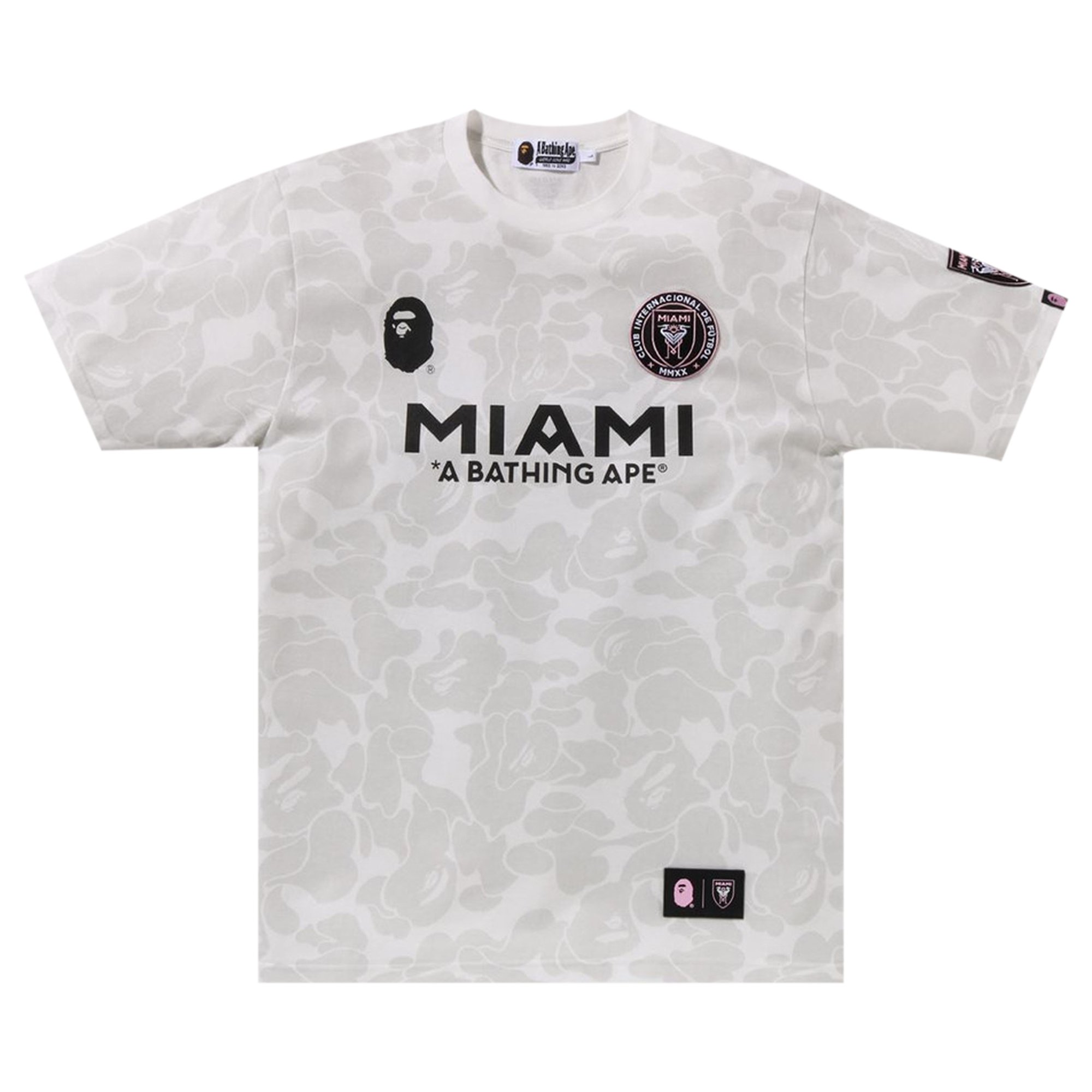 BAPE x Inter Miami CF Camo Tee 'White'