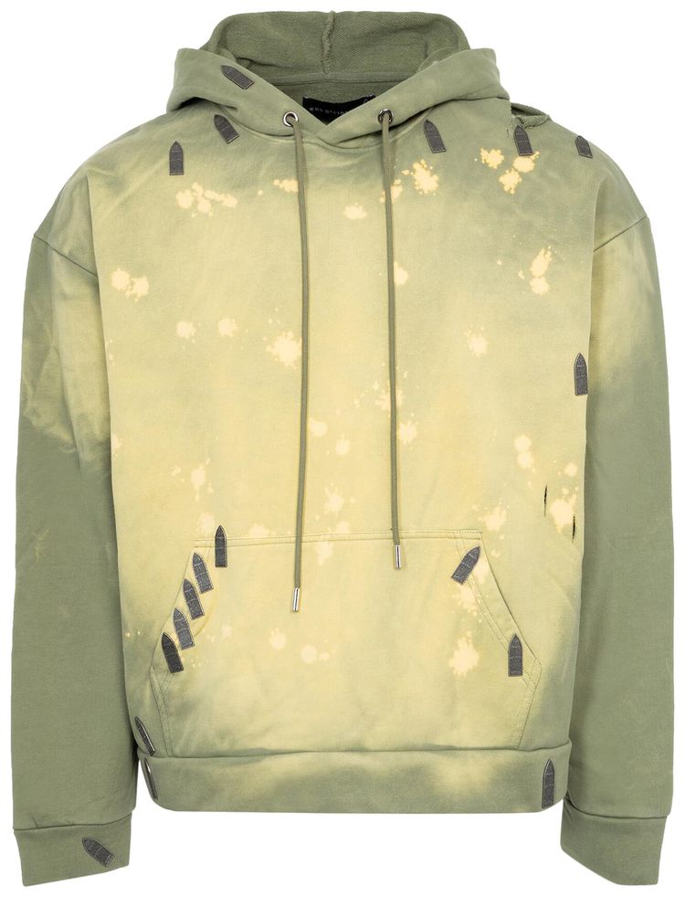 Who Decides War Overdyed Hardware Hooded Sweatshirt SageOlive