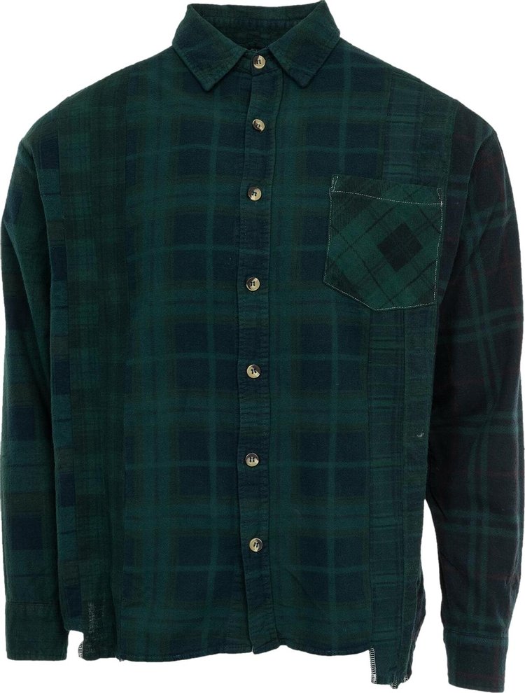 Needles Flannel Shirt 'Green'