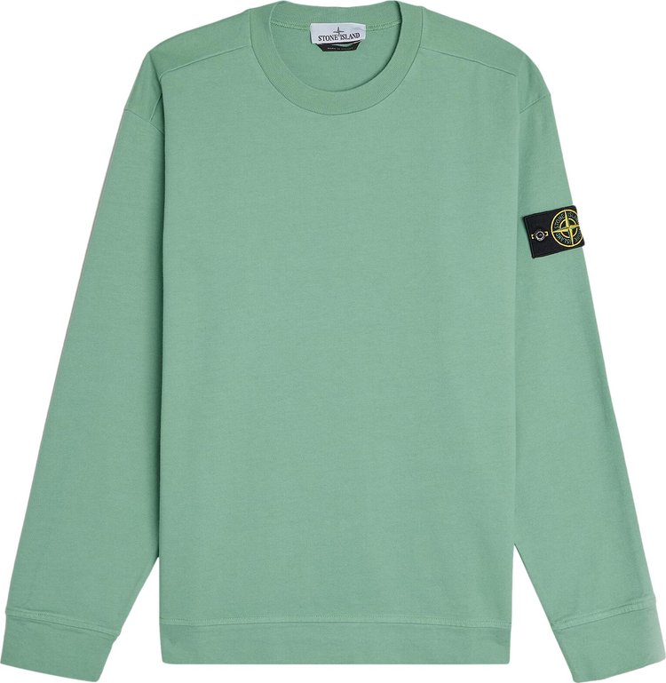 Stone Island Garment Dyed Sweatshirt 'Light Green'