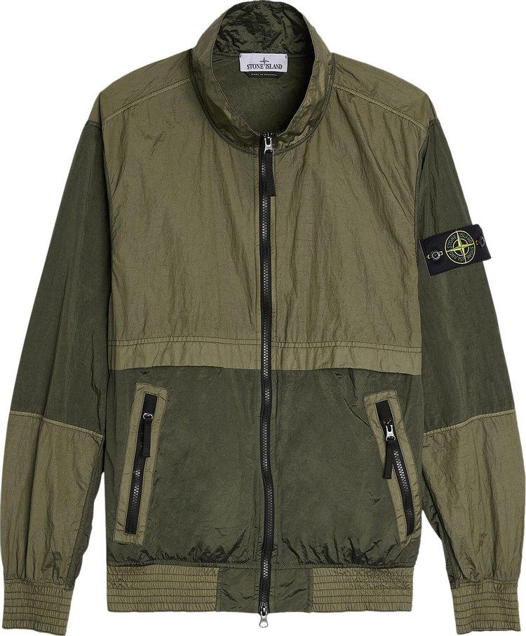 Stone Island Slim Fit Panelled Hooded Jacket Musk