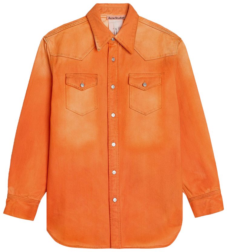 Acne Studios Hooded Sweatshirt Neon Orange