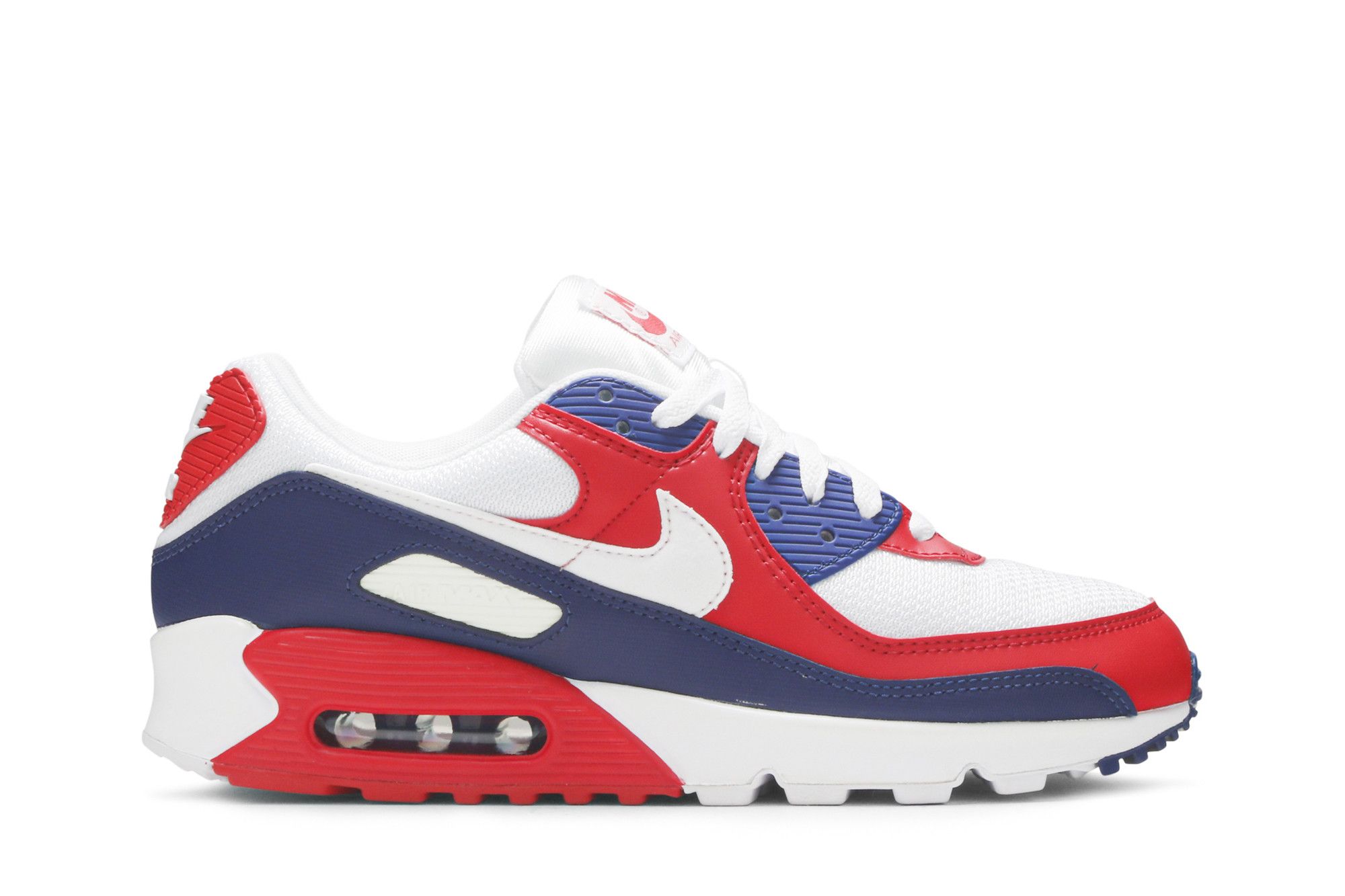 Nike air max 90 red white blue hotsell