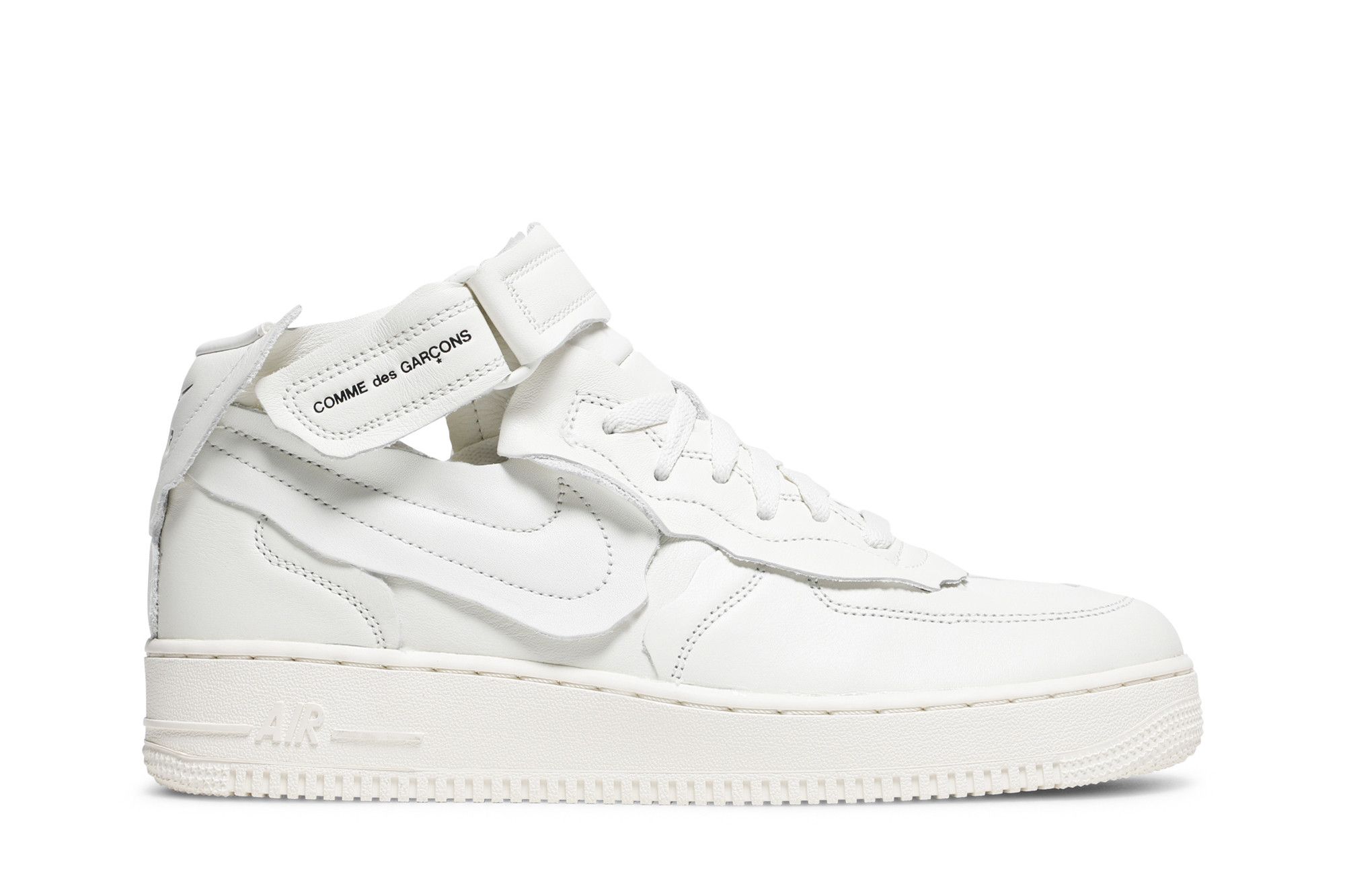 【美品】NIKE COMME des GARCONS エアフォース 1 ミッド COMME des GARCONS ×NIKE AIR FORCE 1 MID Sneakers White US 7