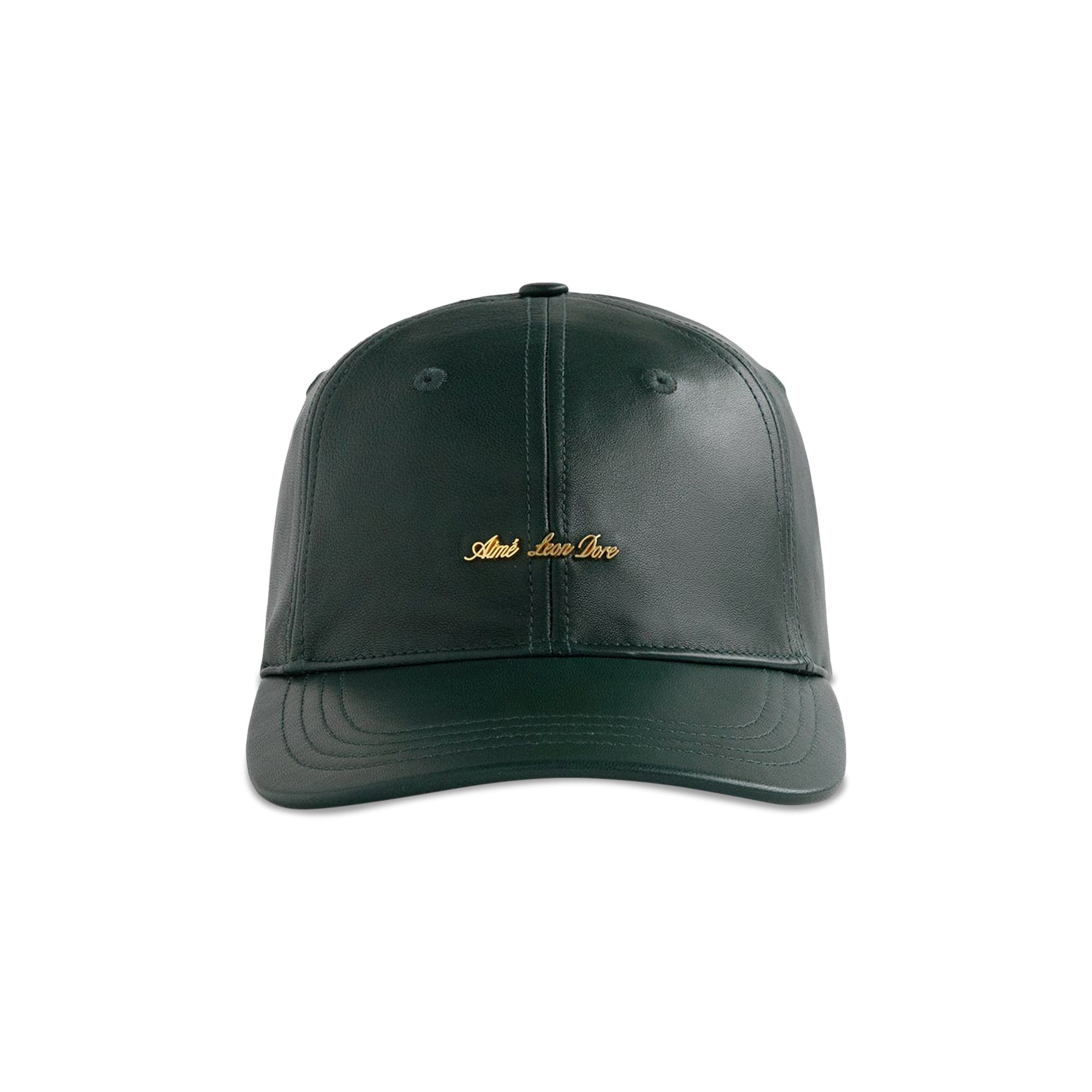 Buy Aimé Leon Dore Brass Logo Leather Hat 'Pine Grove
