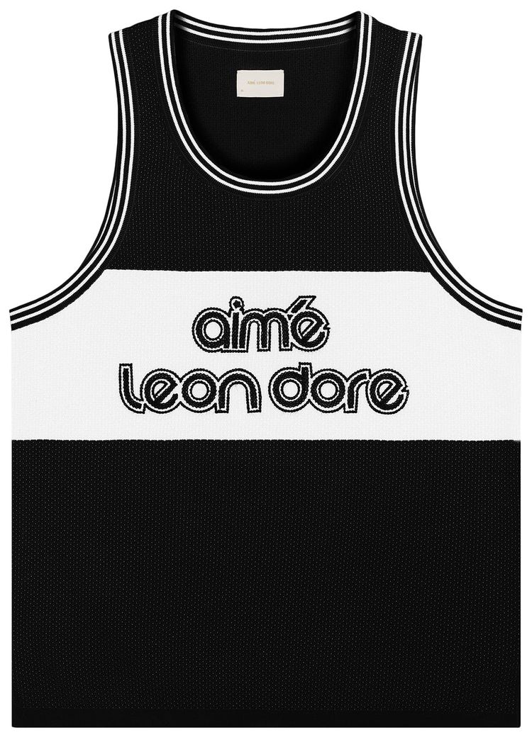 Aime Leon Dore Knit Basketball Jersey Black