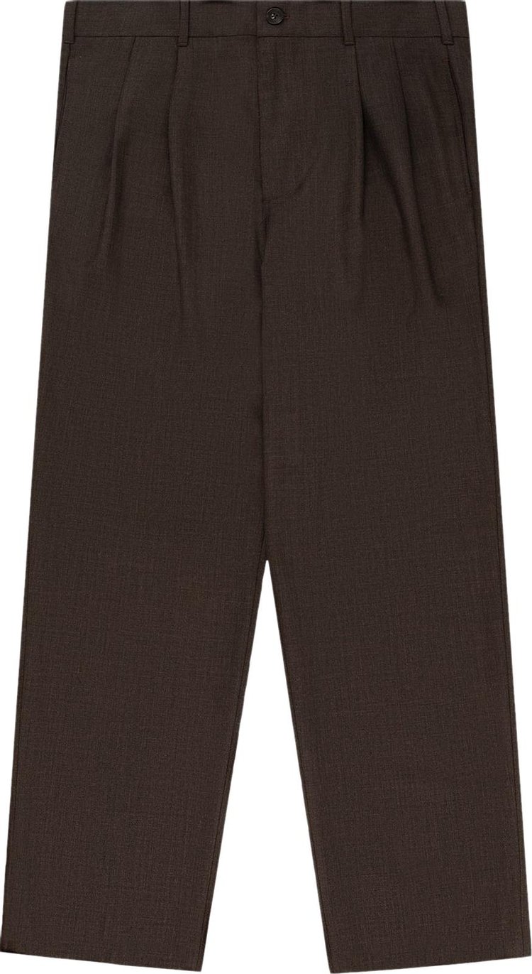 Aime Leon Dore Double Pleated Wool Trouser Brown