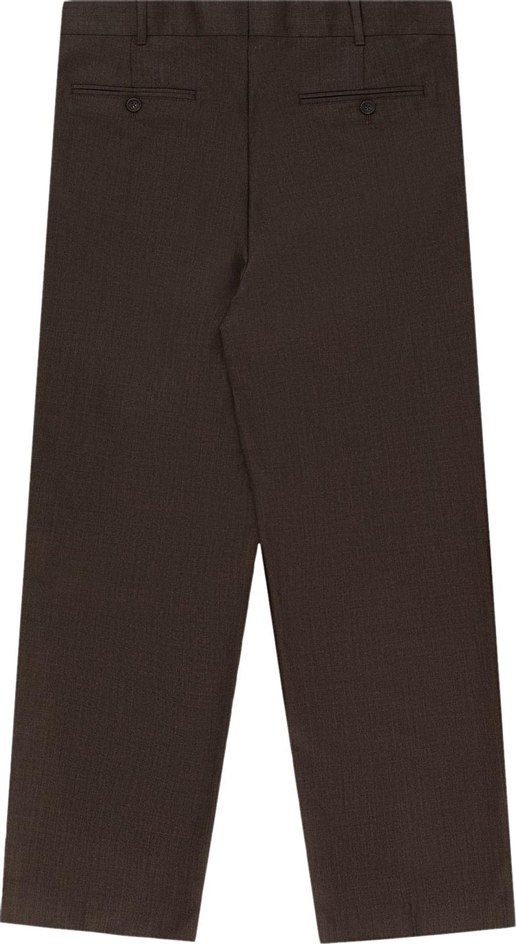 Aime Leon Dore Double Pleated Wool Trouser Brown