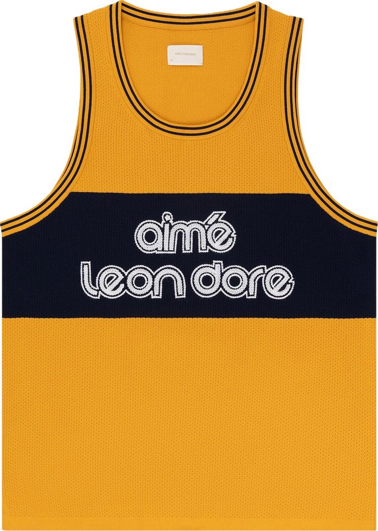 Aimé Leon Dore Knit Basketball Jersey 'Yellow'