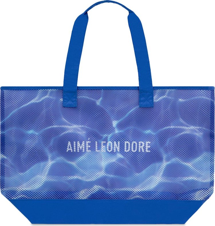 Aime Leon Dore Aqua Print Mesh Tote Bag Blue