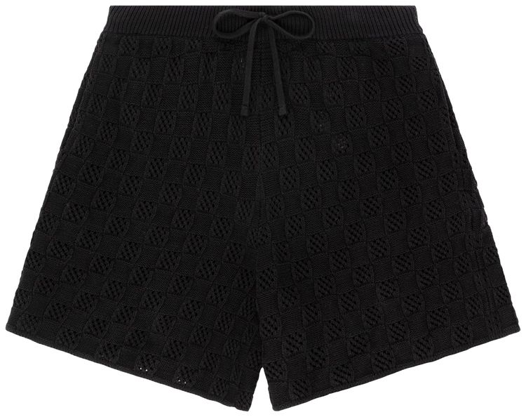 Aime Leon Dore Checkered Knit Short Jet Black