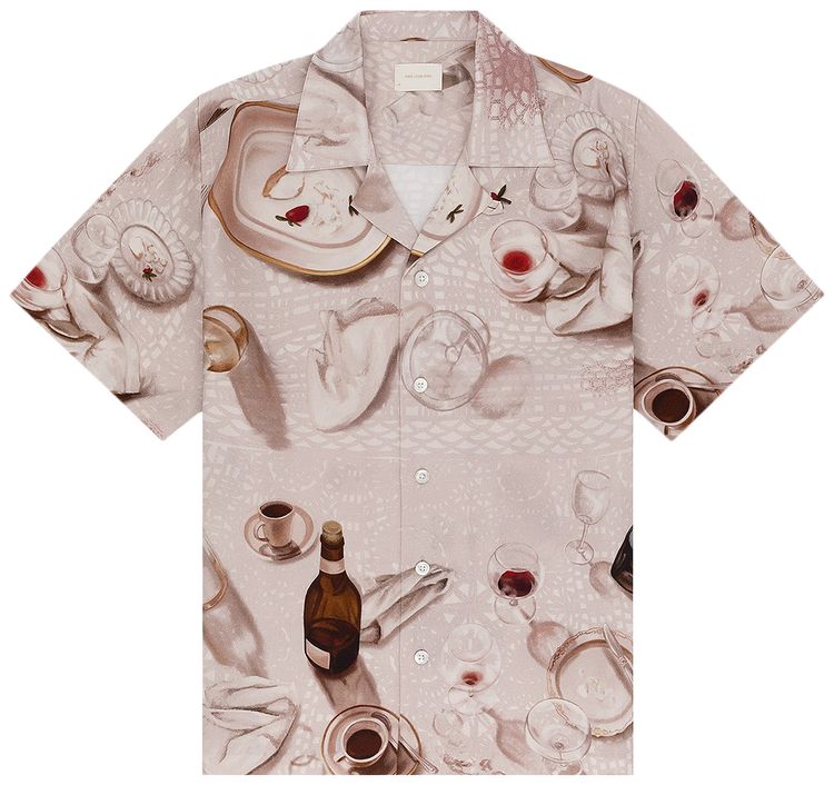 Aime Leon Dore Printed Leisure Shirt Dinner Scene