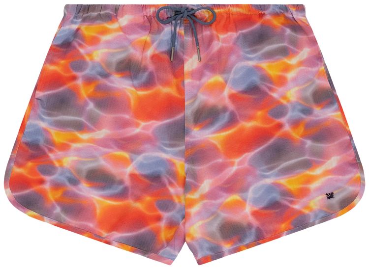 Aime Leon Dore Aqua Print Seersucker Short Sunset