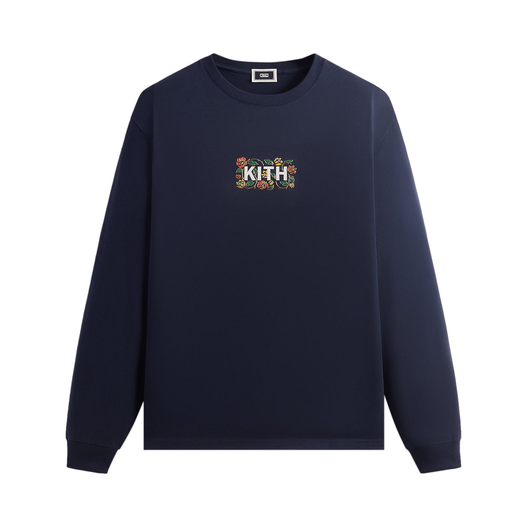 Buy Kith Floral Classic Logo Long Sleeve Tee 'Nocturnal