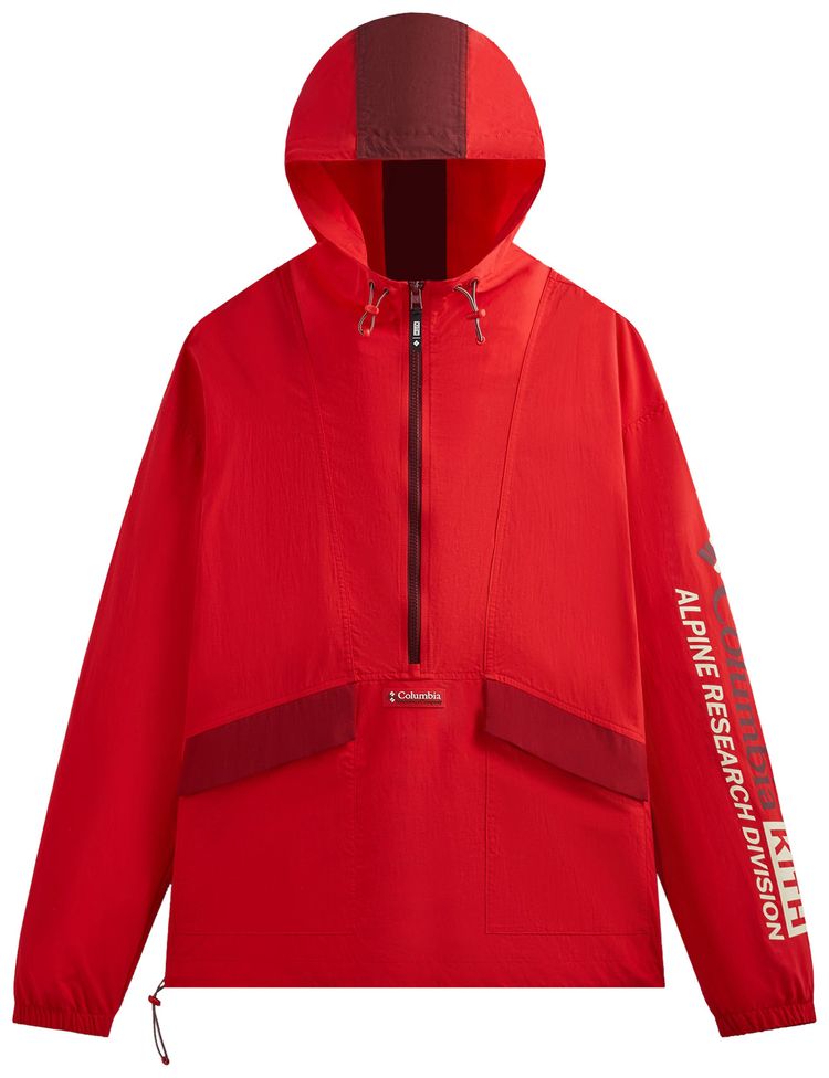 Kith For Columbia Wind Anorak Red Velvet