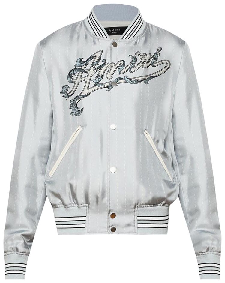 Amiri Filigree Silk Bomber GreyDawn