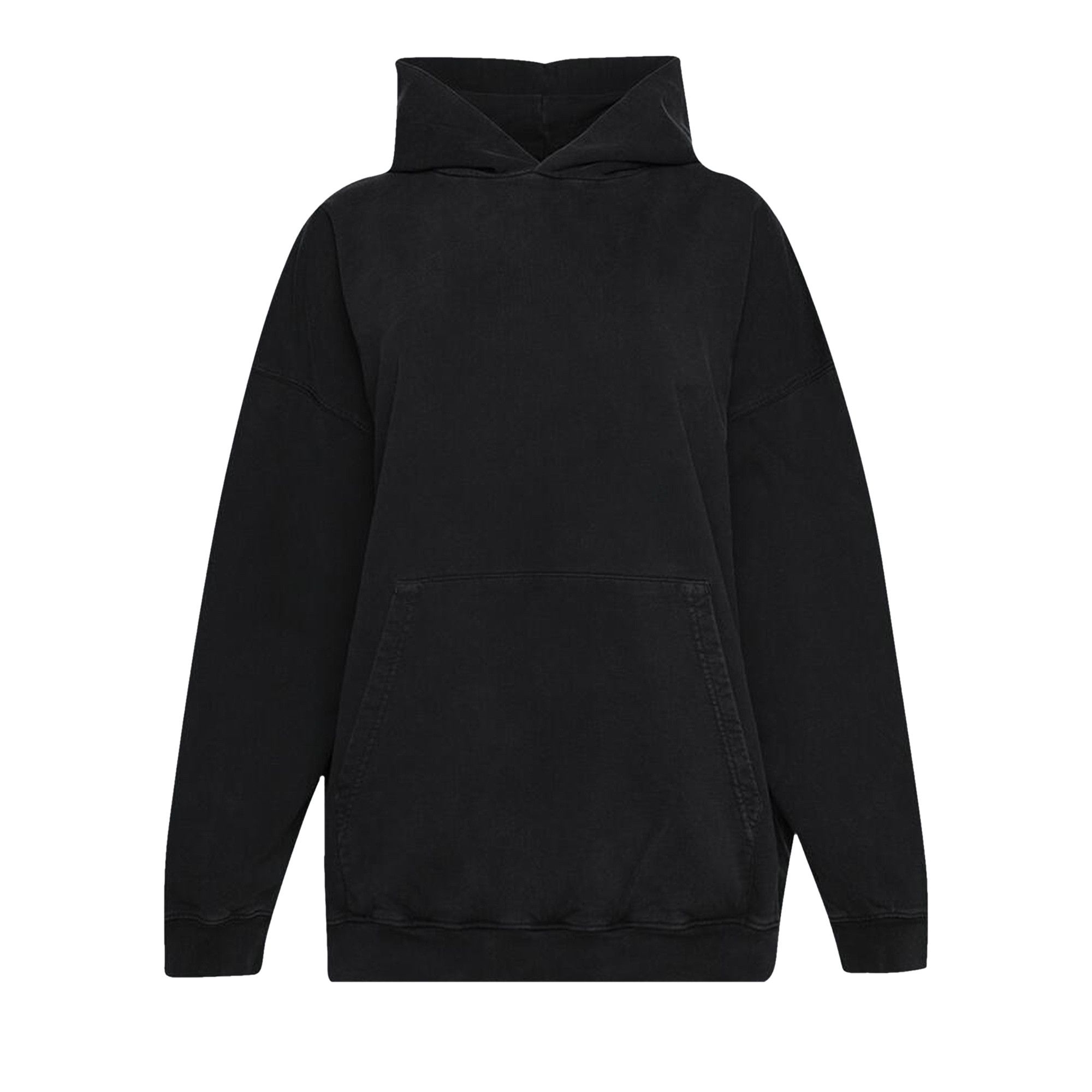 BALENCIAGA｜HOOD/ZIP-UP (620973 TNVU2 1073) Men's Security Tape Logo Large Zip-up Hoodie in Black Faded