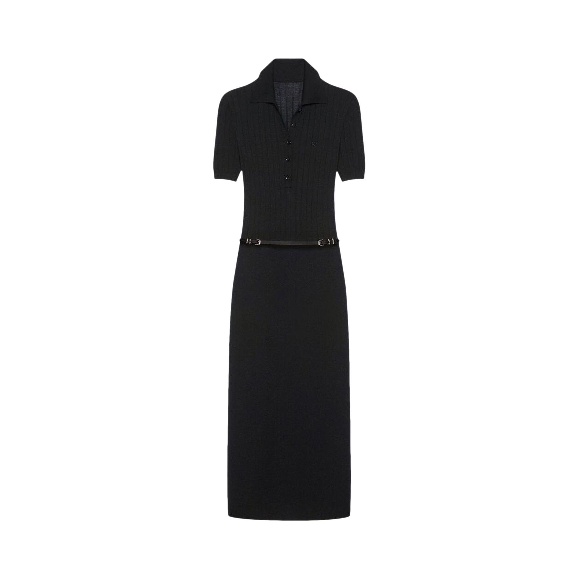 Buy Givenchy Voyou Belt Long Polo Dress 'Black' - BW222P4ZM0
