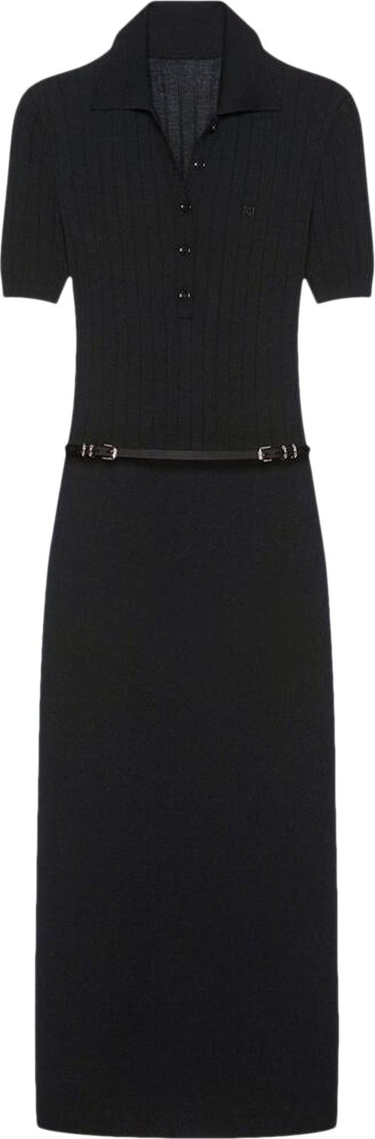 Givenchy Voyou Belt Long Polo Dress 'Black'