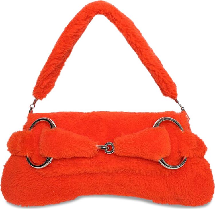 Gucci Horsebit Chain Medium Shoulder Bag 'Orange'