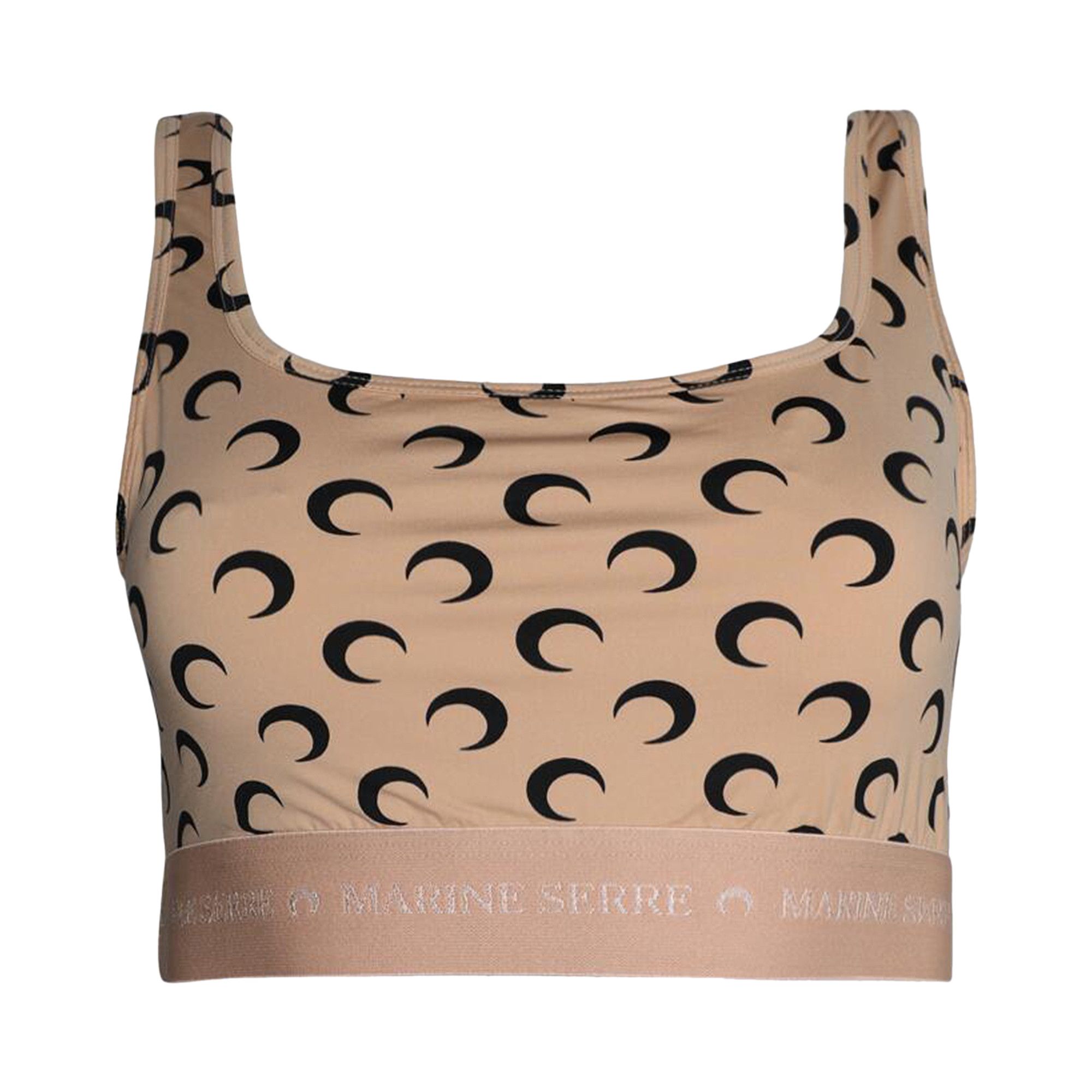 Achetez des Marine Serre Regenerated Aom Jersey Sport Bra Tan WUW055 TA10 GOAT FR