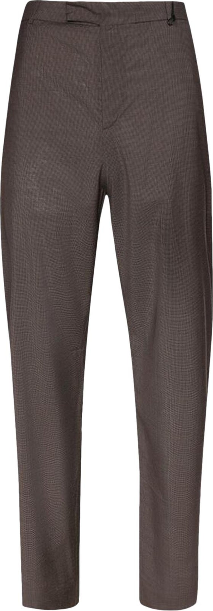 Martine Rose Tailored Extended Wide Leg Trouser 'Brown Houndstooth'