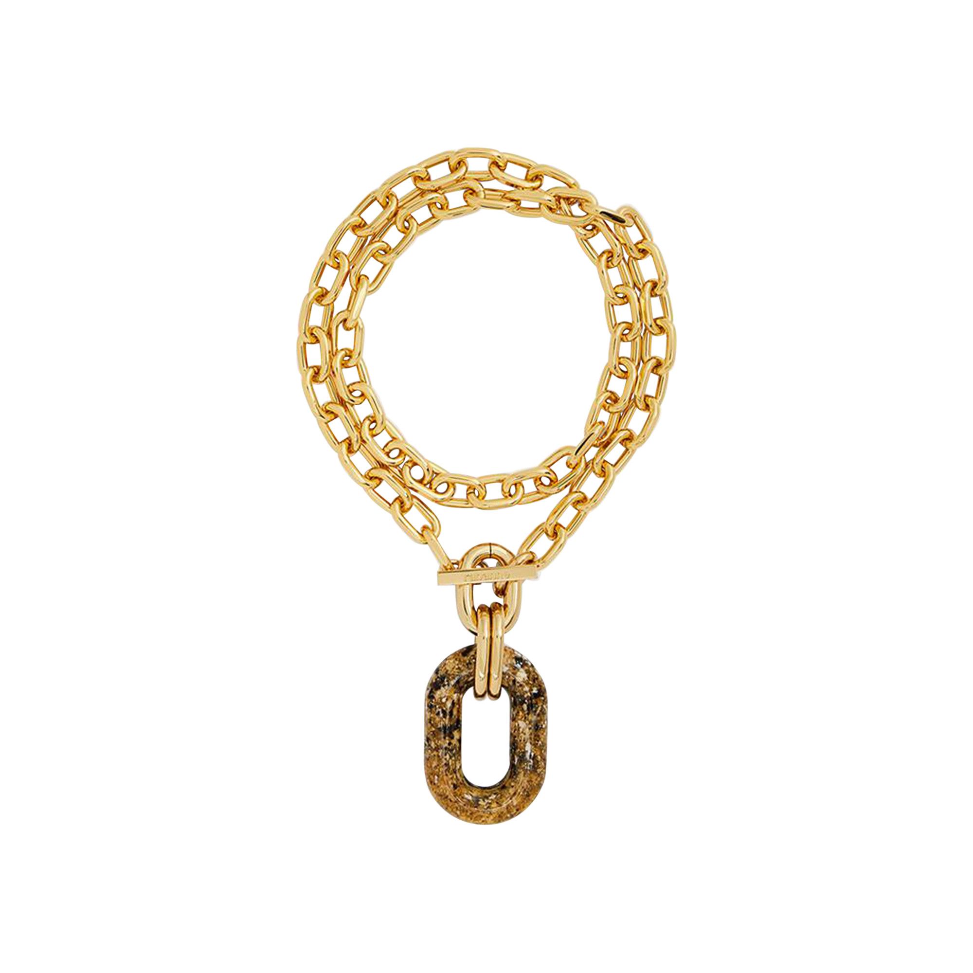 Rabanne 20HBB0024MET083P040 関税送料込 Buy Paco Rabanne Sahara Double Xl Link Necklace 'Gold/Sahara