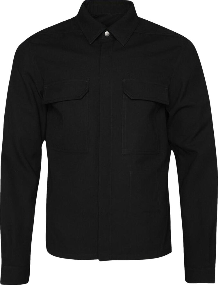 Rick Owens Camicia Cropped Outershirt 'Black'