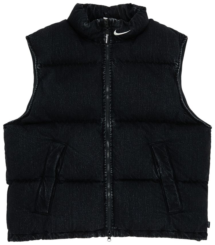 Supreme x Nike Denim Puffer Vest Black