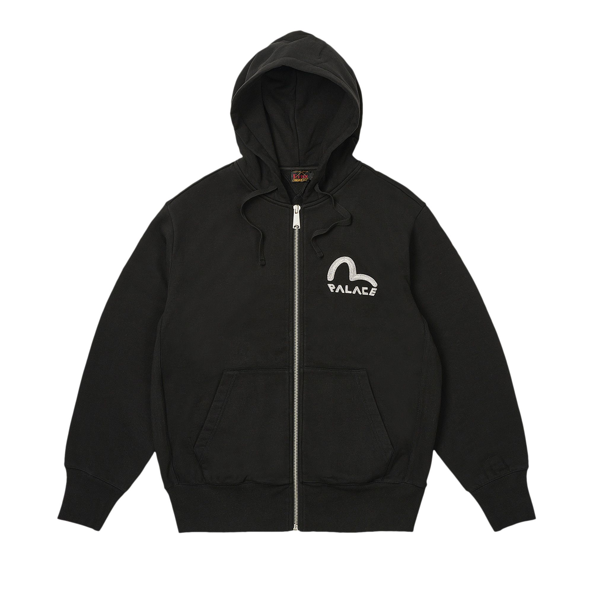 Buy Palace x Evisu Zip Hood 'Black' - P26EVSCS001 | GOAT