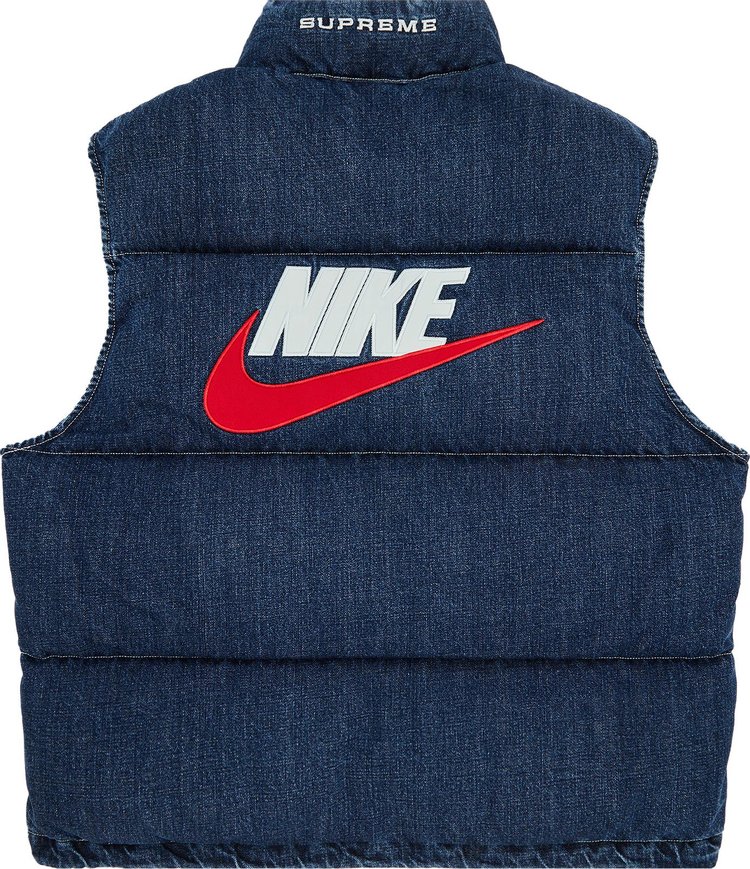 Supreme x Nike Denim Puffer Vest Indigo