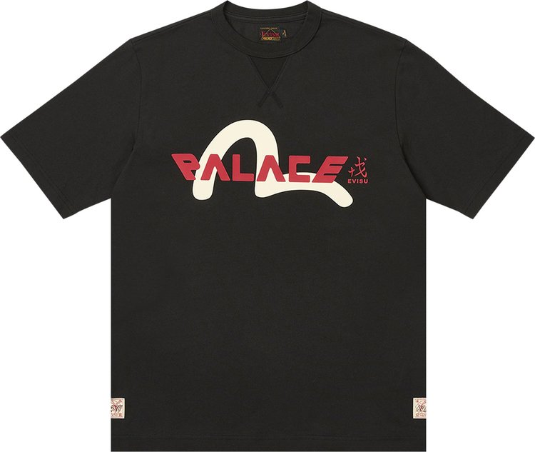 Palace x Evisu Logo T-Shirt 'Black'
