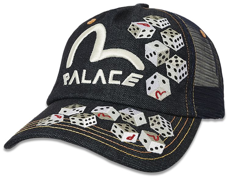 Palace x Evisu Dice Mesh Trucker Raw