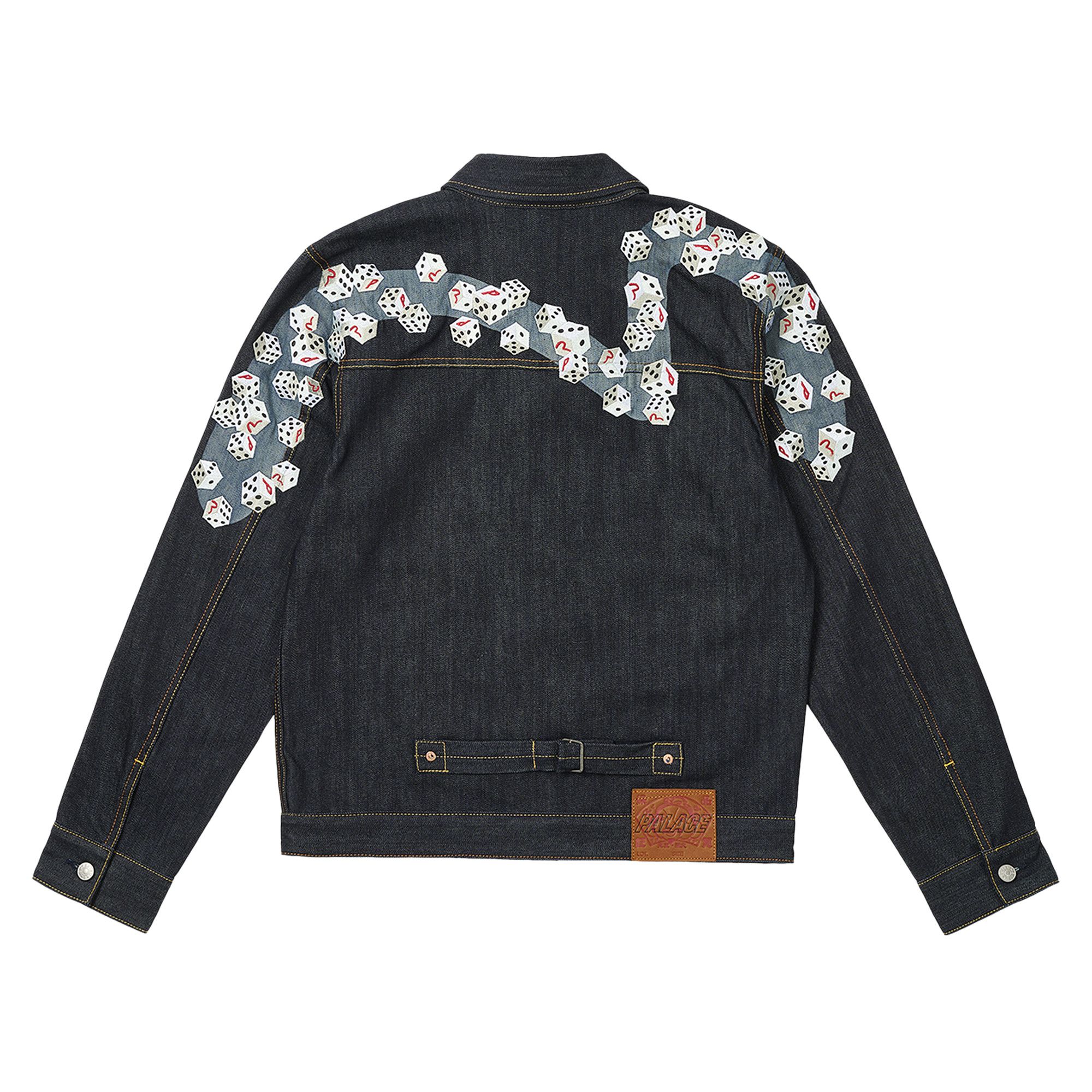 Size xl Palace x Evisu Dice Denim Jacket 'Raw'