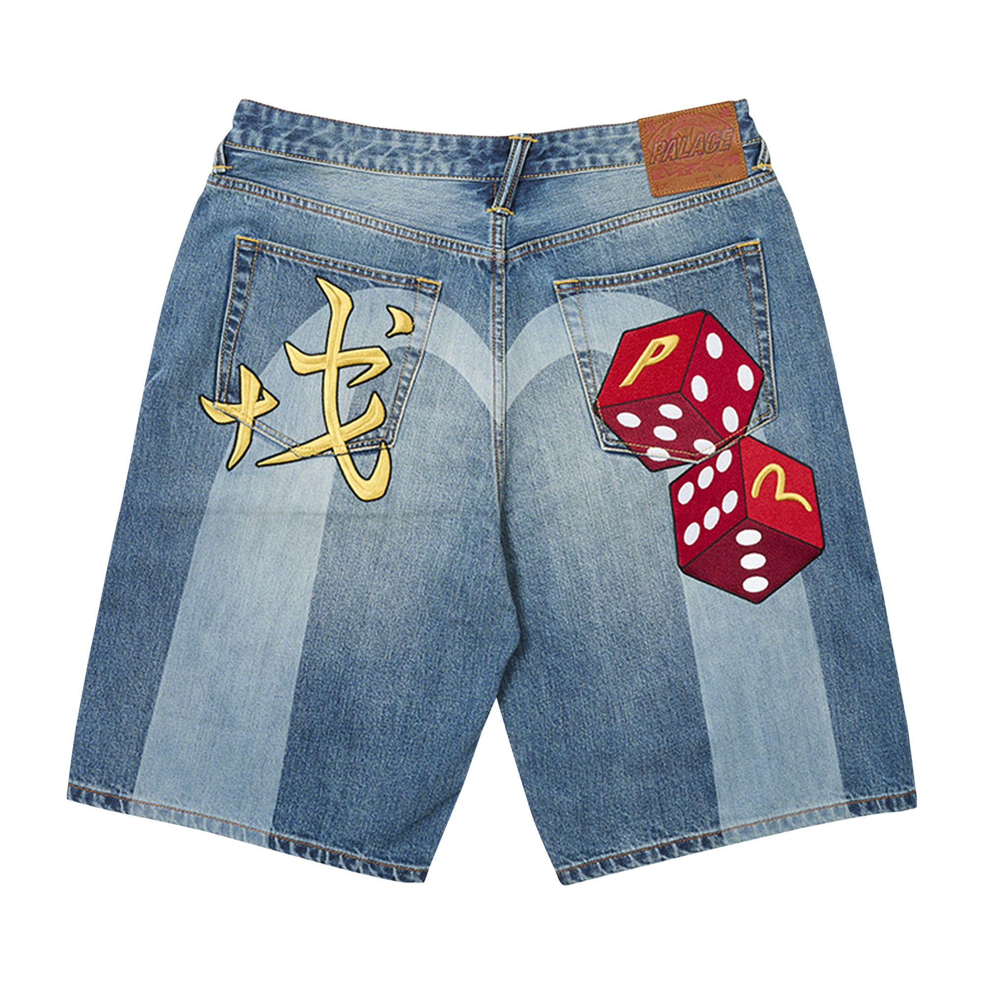 Buy Palace x Evisu Long Denim Short 'Light Wash' - P26EVSST001 | GOAT