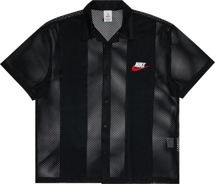 Supreme x Nike Mesh Short-Sleeve Shirt 'Black'