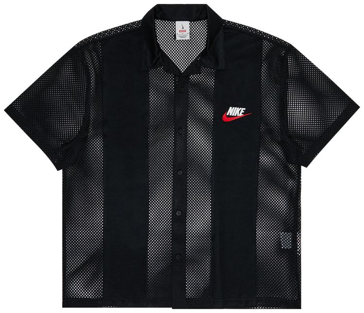 Supreme x Nike Mesh Short Sleeve Shirt Black
