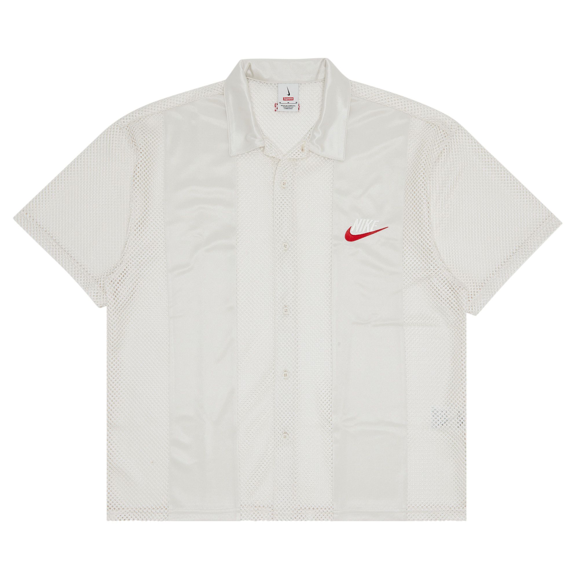 Buy Supreme x Nike Mesh Short Sleeve Shirt White SS24S1 WHITE GOAT UK