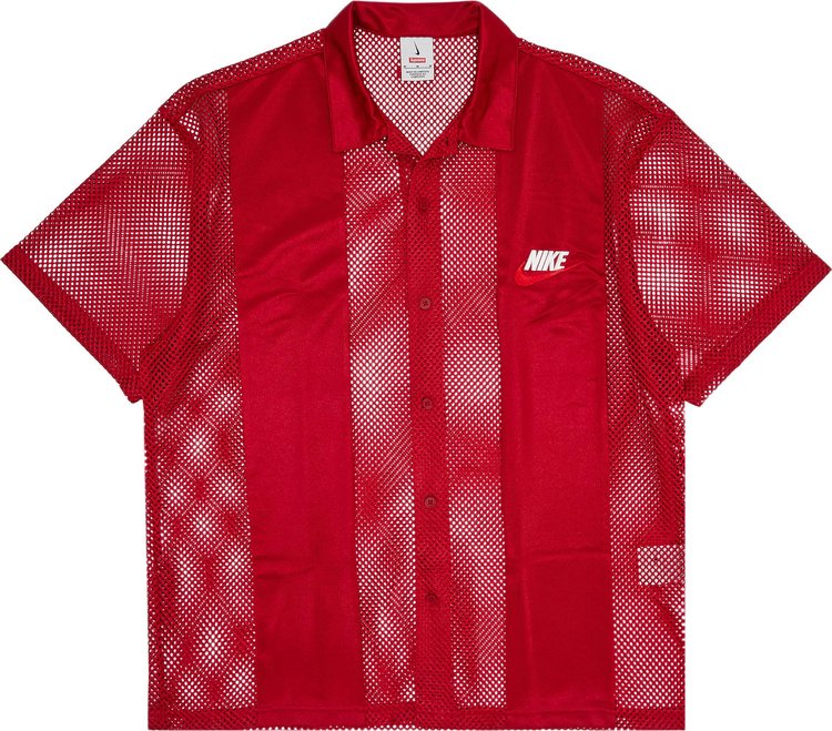 Supreme x Nike Mesh Short-Sleeve Shirt 'Red'