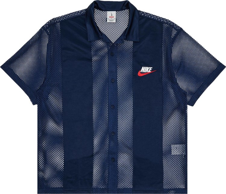 Supreme x Nike Mesh Short-Sleeve Shirt 'Navy'