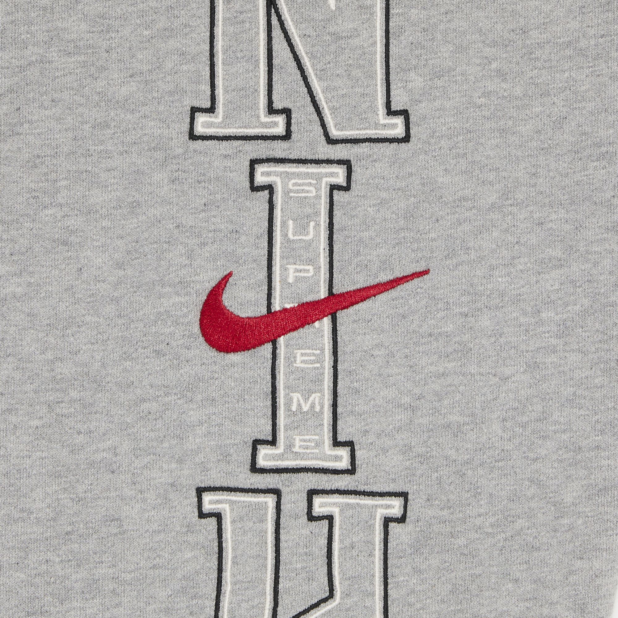 【Supreme x Nike】Hooded Sweatshirt★Heather Grey★24SS★ Supreme Nike Hooded Sweatshirt Heather Grey — United Kicks