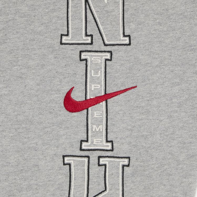 Supreme x Nike Hooded Sweatshirt Heather Grey