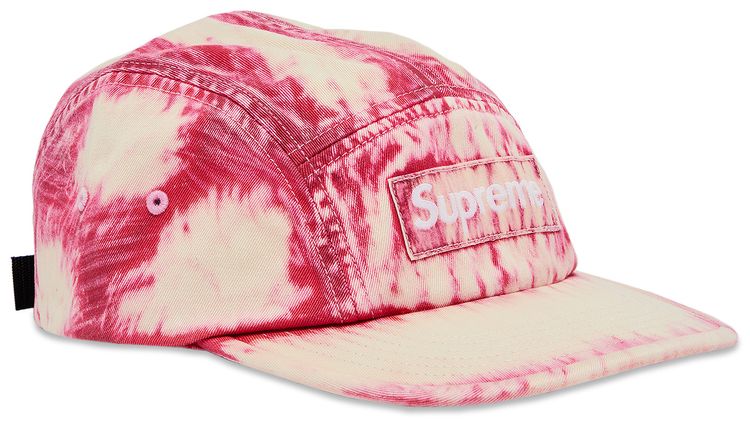 Supreme Bleached Chino Camp Cap Red