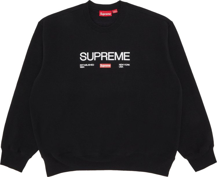 Supreme Established Crewneck Black