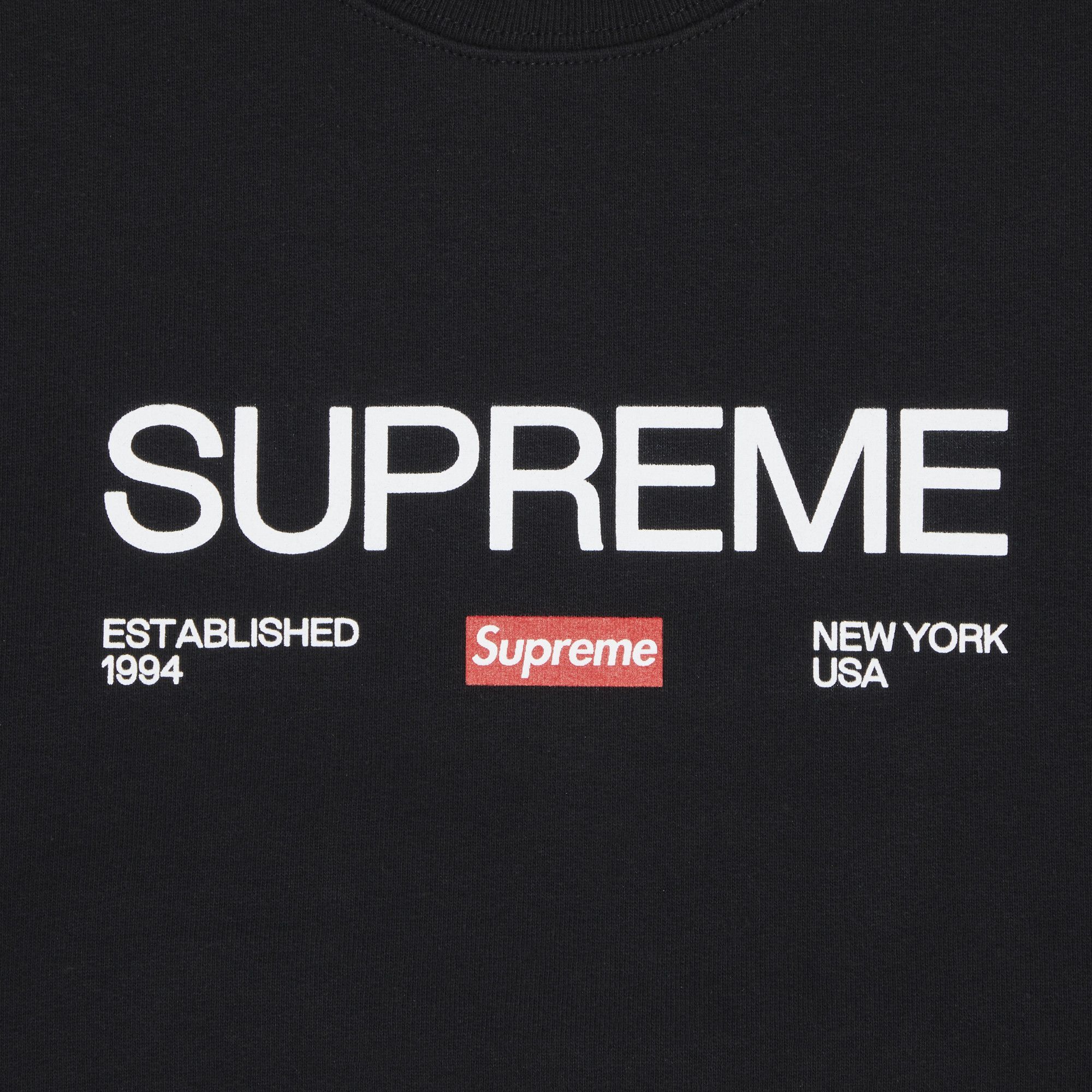 Buy Supreme Established Crewneck 'Black' - SS24SW54 BLACK | GOAT