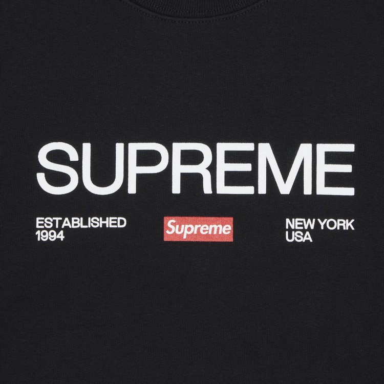 Supreme Established Crewneck Black