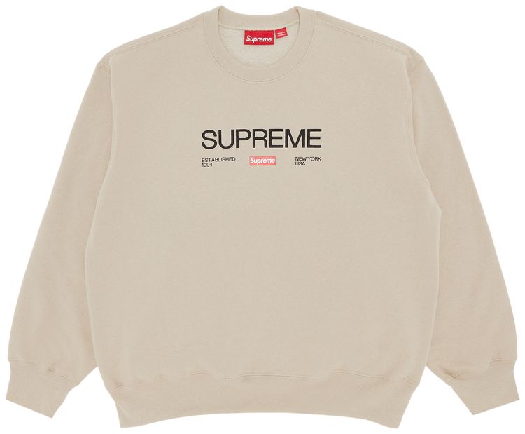 Supreme Established Crewneck Clay