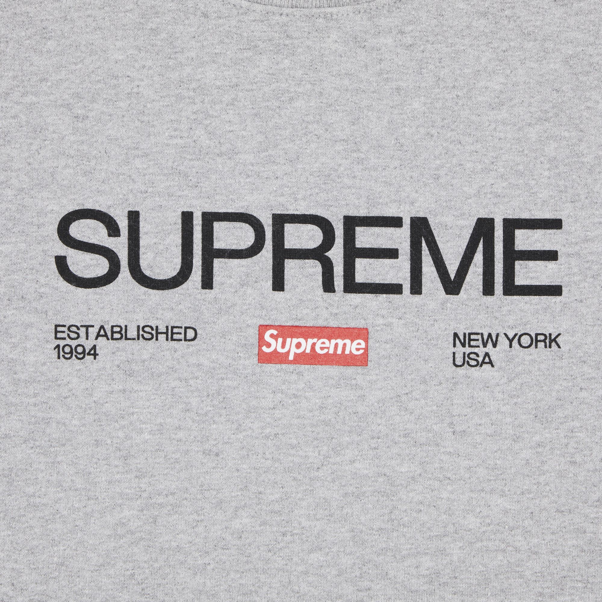 正規 Buy Supreme SS24SW54 - Grey' 'Heather Crewneck Established トップス