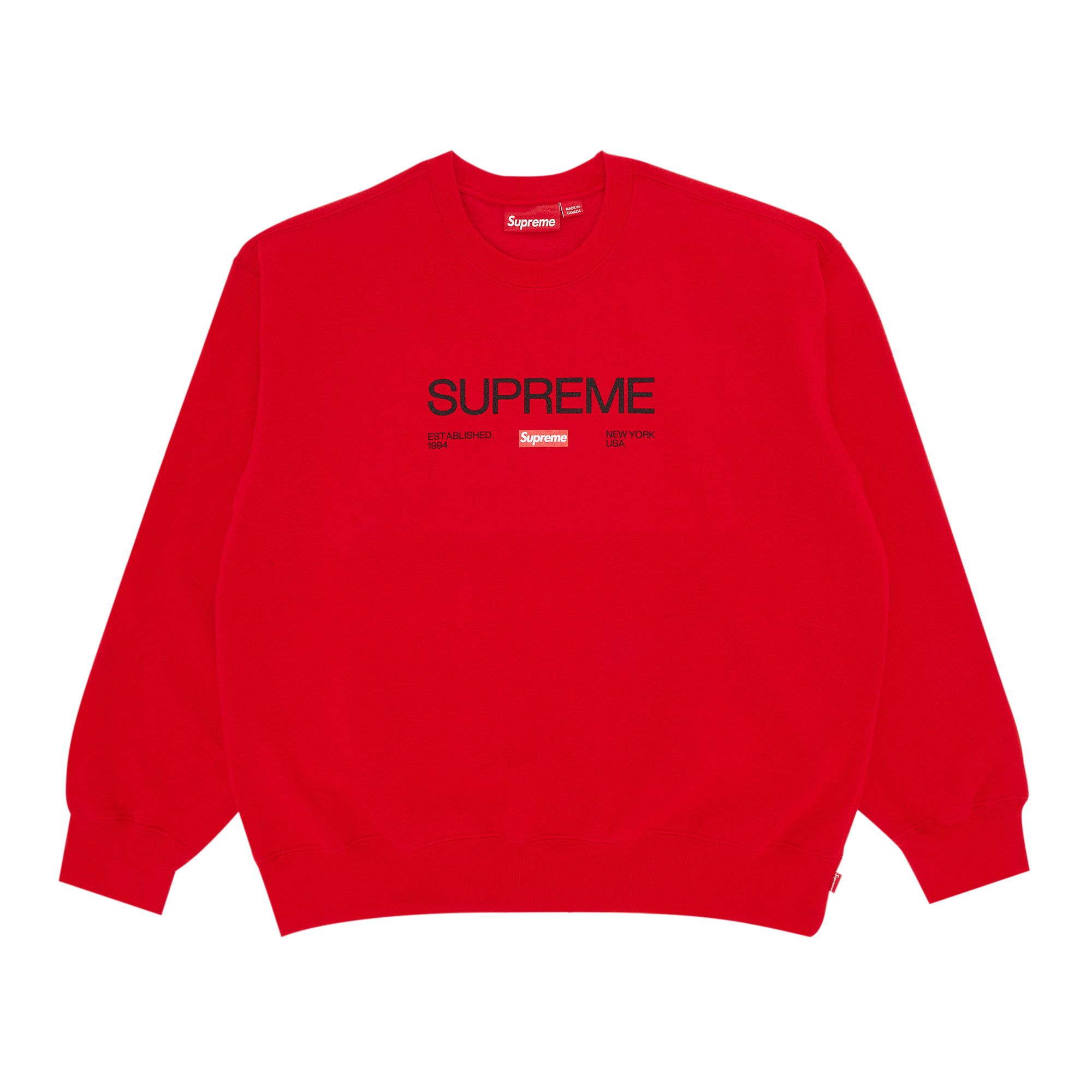 Buy Supreme Established Crewneck 'Red' - SS24SW54 RED | GOAT