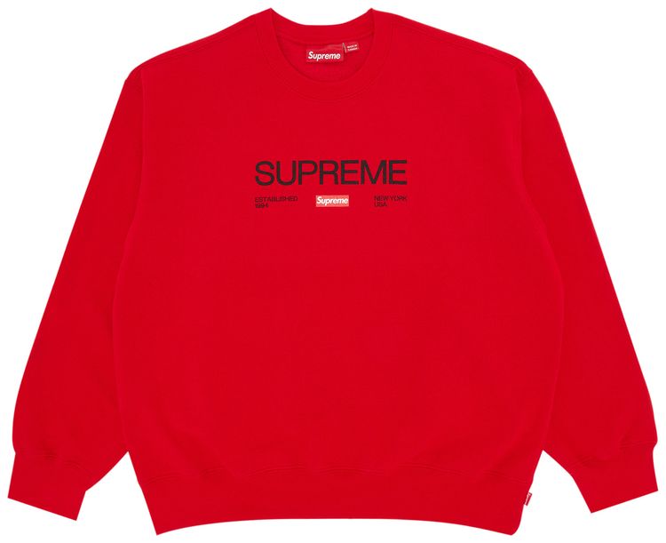 Buy Supreme Established Crewneck 'Red' - SS24SW54 RED | GOAT